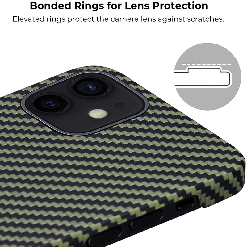 Husa iPhone 12 Pitaka MagEZ, Negru/Galben 