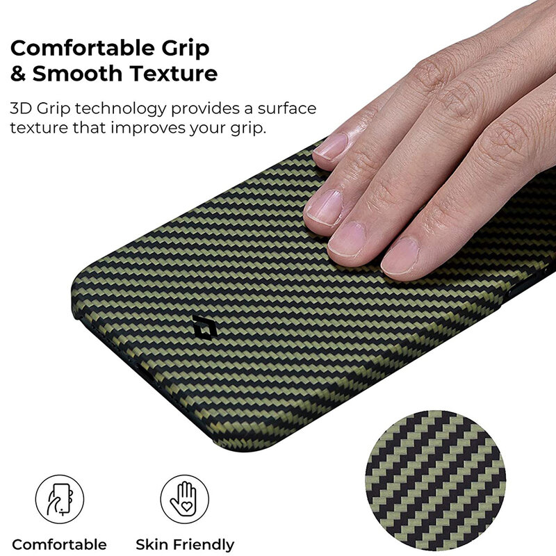 Husa iPhone 12 Pitaka MagEZ, Negru/Galben 