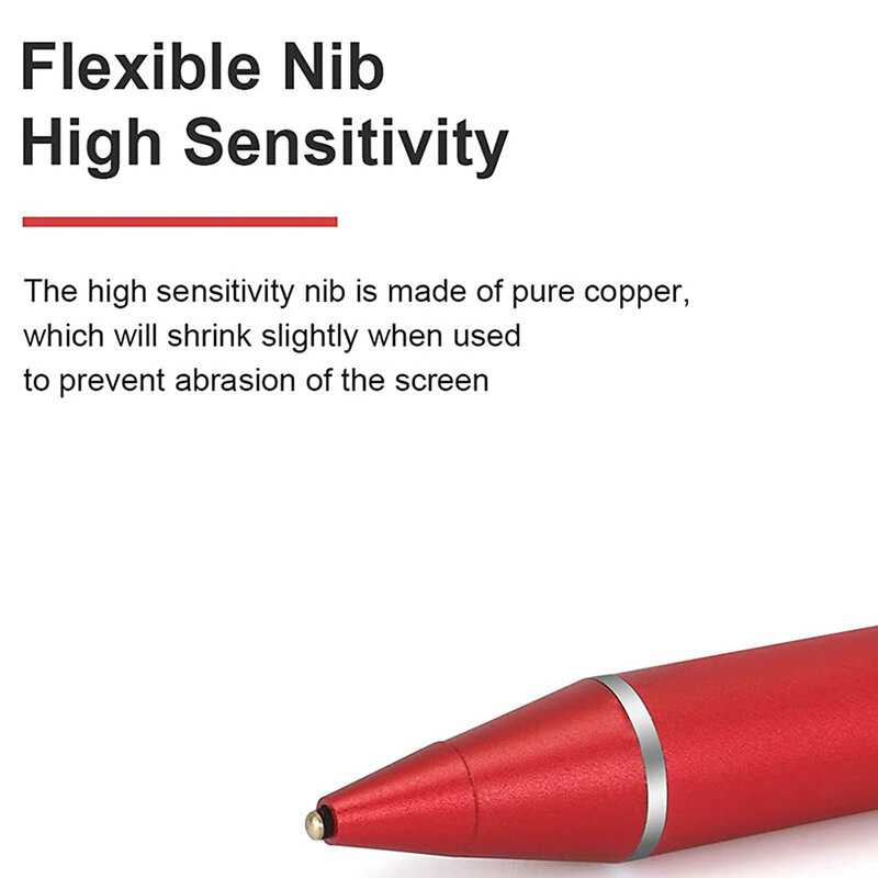 Stylus pen activ Techsuit, iOS, Android, cablu de incarcare Micro-USB, rosu, JA05