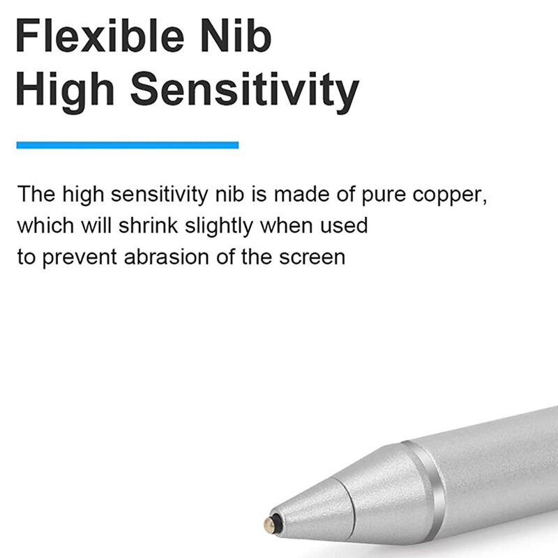 Stylus pen activ Techsuit, iOS, Android, cablu de incarcare Micro-USB, argintiu, JA05
