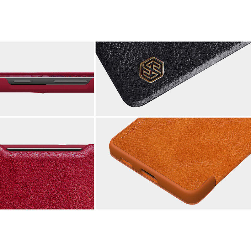 Husa Samsung Galaxy S21 Ultra 5G Nillkin QIN Leather, rosu