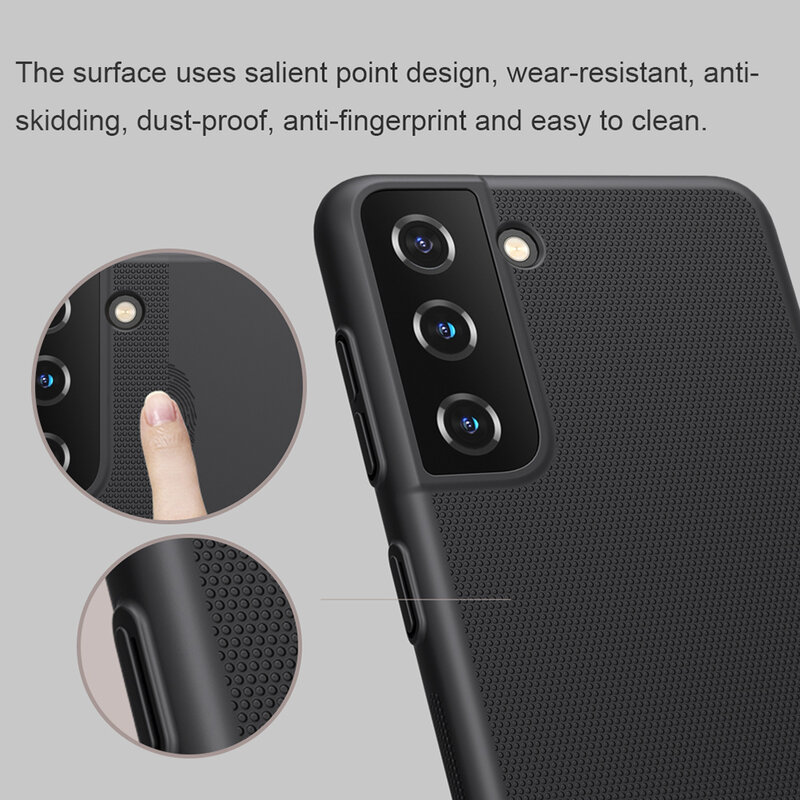 Husa Samsung Galaxy S21 5G Nillkin Super Frosted Shield, albastru