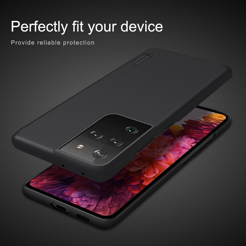 Husa Samsung Galaxy S21 Ultra 5G Nillkin Super Frosted Shield, albastru