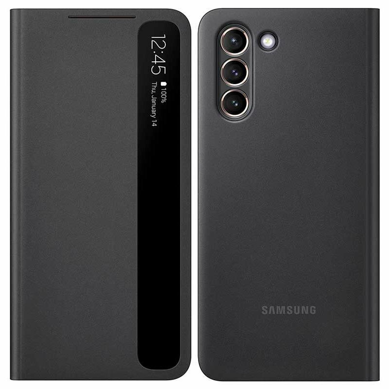 Husa Originala Samsung Galaxy S21 5G Smart Clear View Cover - Negru