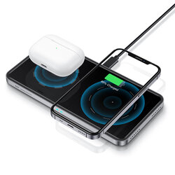 Incarcator wireless ESR 2in1, statie incarcare iPhone, AirPods, 10W, negru