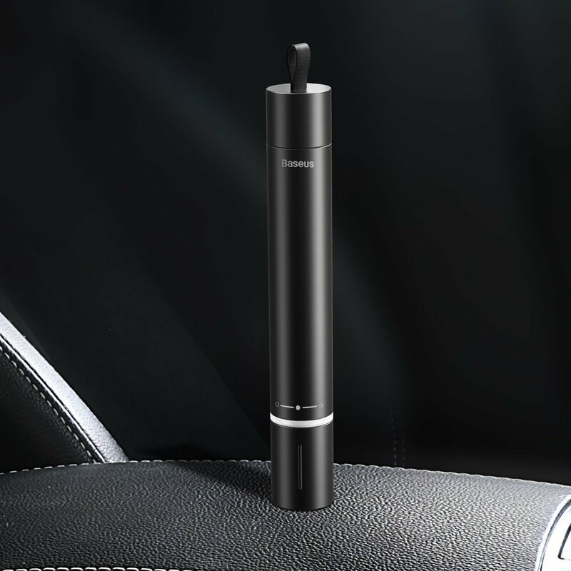 Ciocan urgenta parbriz auto Baseus, lanterna, aluminiu, negru, CRSFH-B01