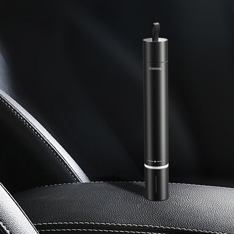 Ciocan urgenta parbriz auto Baseus, lanterna, aluminiu, negru, CRSFH-B01