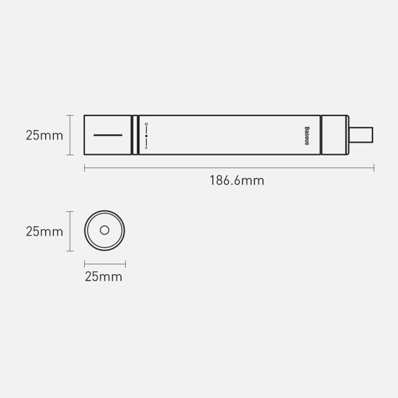Ciocan urgenta parbriz auto Baseus, lanterna, aluminiu, negru, CRSFH-B01