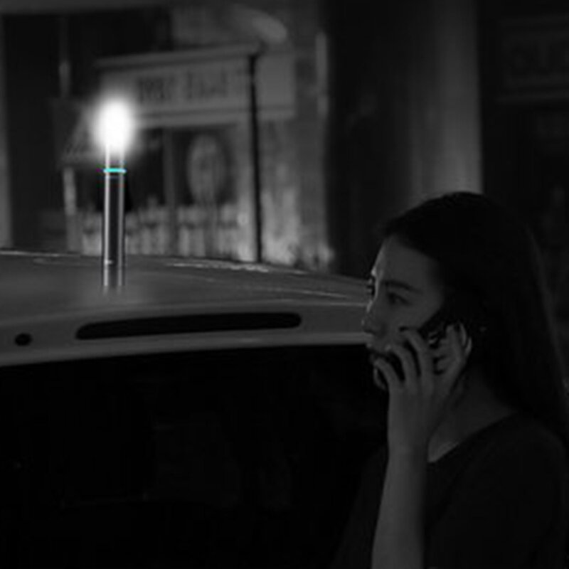 Ciocan urgenta parbriz auto Baseus, lanterna, aluminiu, gri, CRSFH-B0A