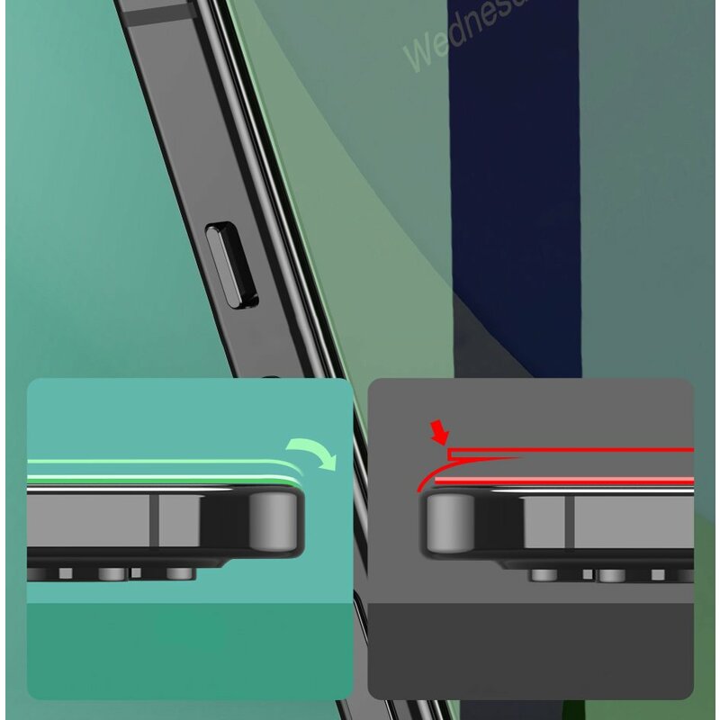 [Pachet 2x] Folie iPhone 12 mini Baseus Green Light, Clear, SGAPIPH54N-LP02