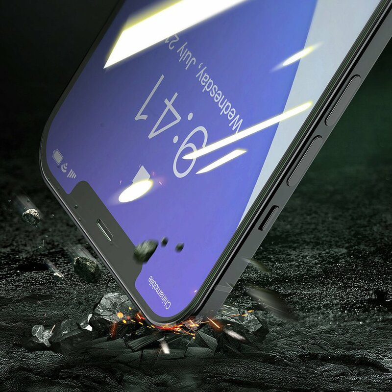 [Pachet 2x] Folie iPhone 12 mini Baseus Green Light, Clear, SGAPIPH54N-LP02