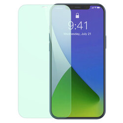 [Pachet 2x] Folie iPhone 12 Pro Baseus Green Light, Clear, SGAPIPH61P-LP02