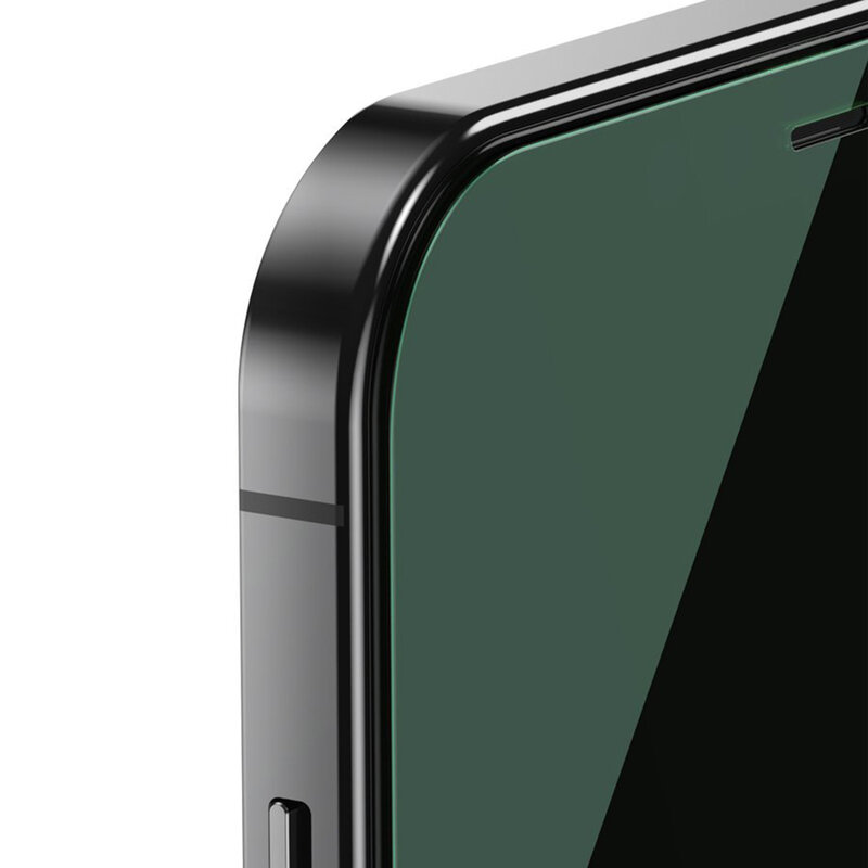 [Pachet 2x] Folie iPhone 12 Baseus Green Light, Clear, SGAPIPH61P-LQ02