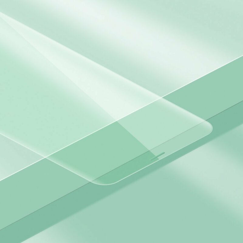 [Pachet 2x] Folie iPhone 12 Baseus Green Light, Clear, SGAPIPH61P-LQ02