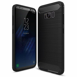 Husa Samsung Galaxy S8+, Galaxy S8 Plus Techsuit Carbon Silicone, negru