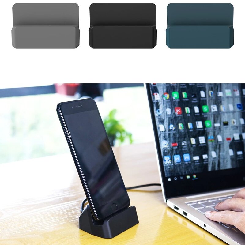 Suport telefon birou Mobster, stand incarcare Micro-USB, negru, MCD-10