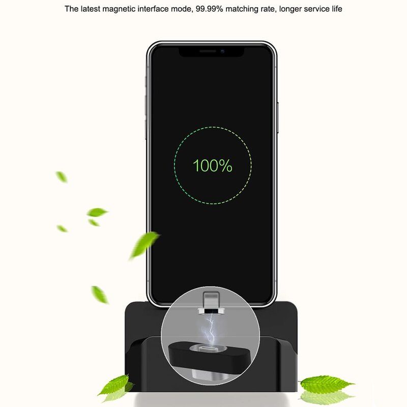 Suport telefon birou Mobster, stand incarcare Lightning, negru, MCD-10