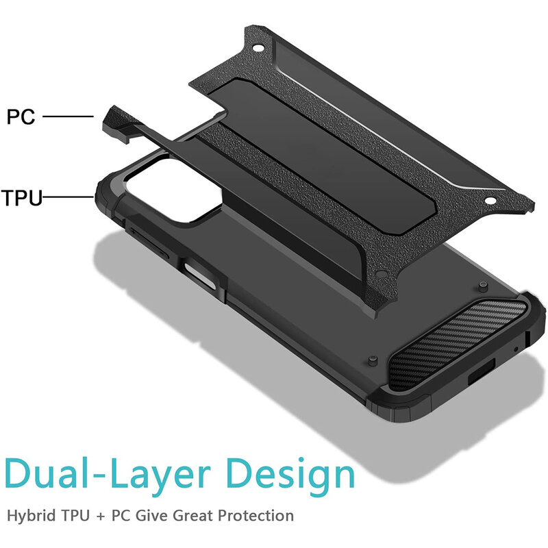 Husa Xiaomi Poco M3 Techsuit Hybrid Armor, negru