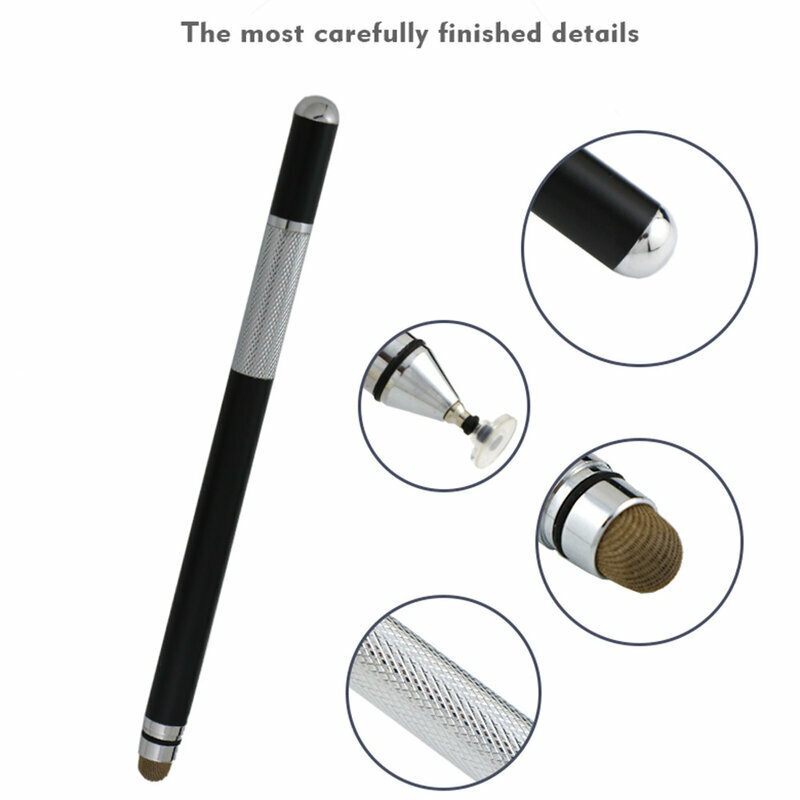 Stylus Pen Techsuit, Universal, Android, iOS, Aluminiu, Negru, JC03