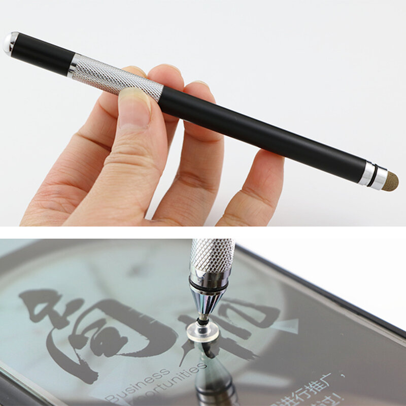 Stylus Pen Techsuit, Universal, Android, iOS, Aluminiu, Negru, JC03