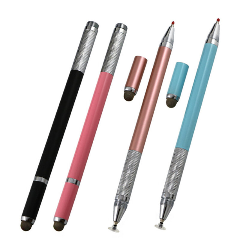 Stylus Pen Techsuit, Universal, Android, iOS, Aluminiu, Negru, JC03