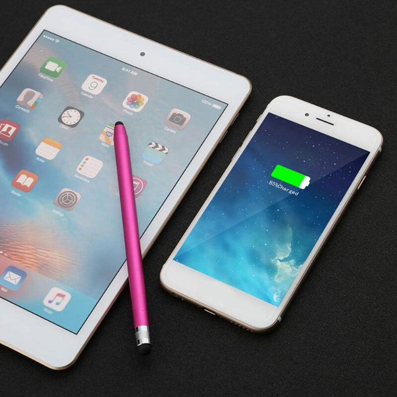 Stylus pen Techsuit, 2in1 universal, Android, iOS, aluminiu, rosu, JC01