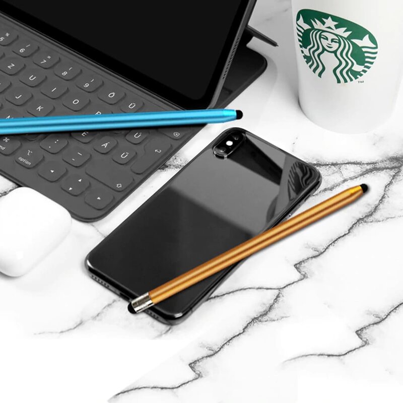 Stylus pen Techsuit, 2in1 universal, Android, iOS, aluminiu, bleumarin, JC01