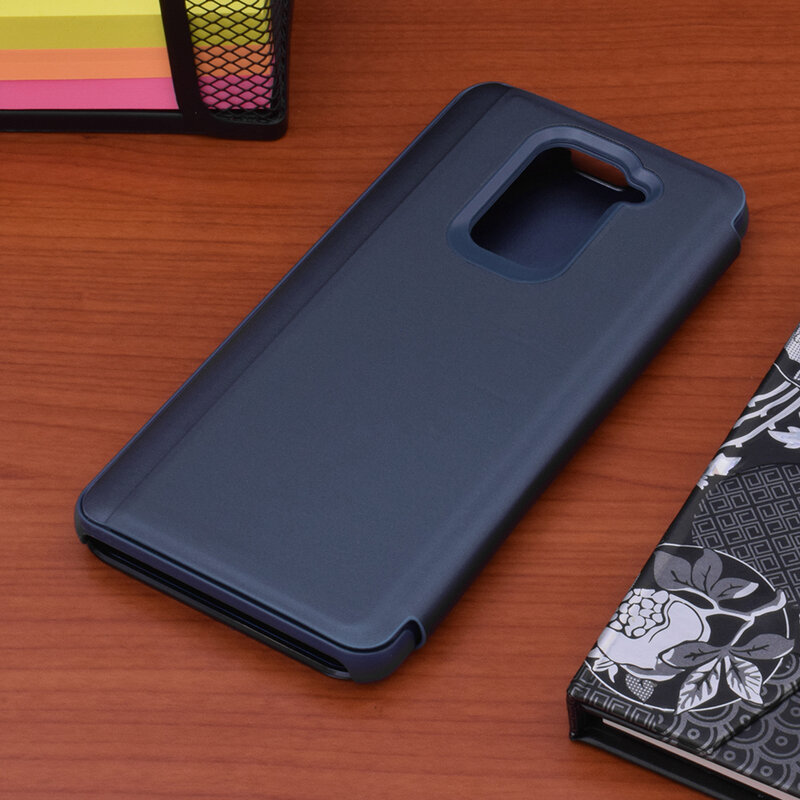 Husa Xiaomi Redmi Note 9 Flip Standing Cover - Blue