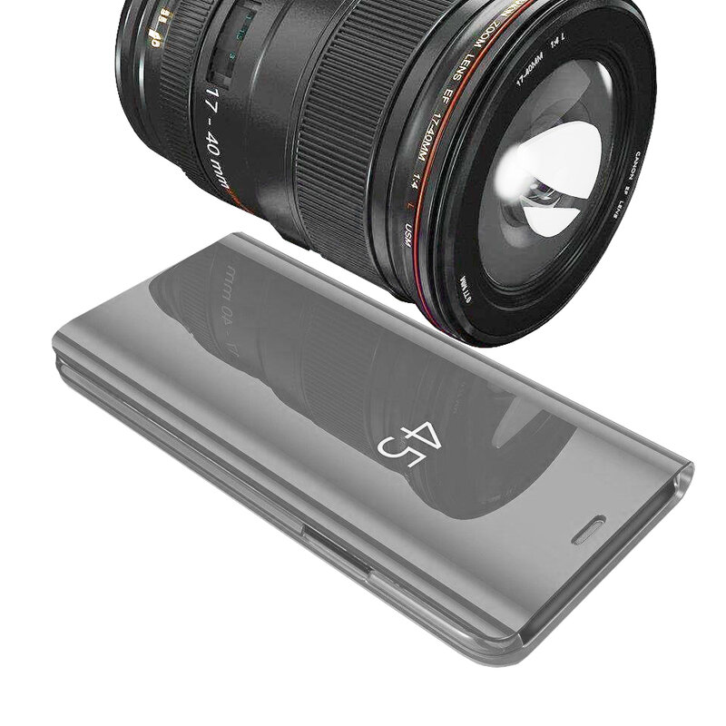 Husa Xiaomi Poco M3 Flip Standing Cover - Argintiu