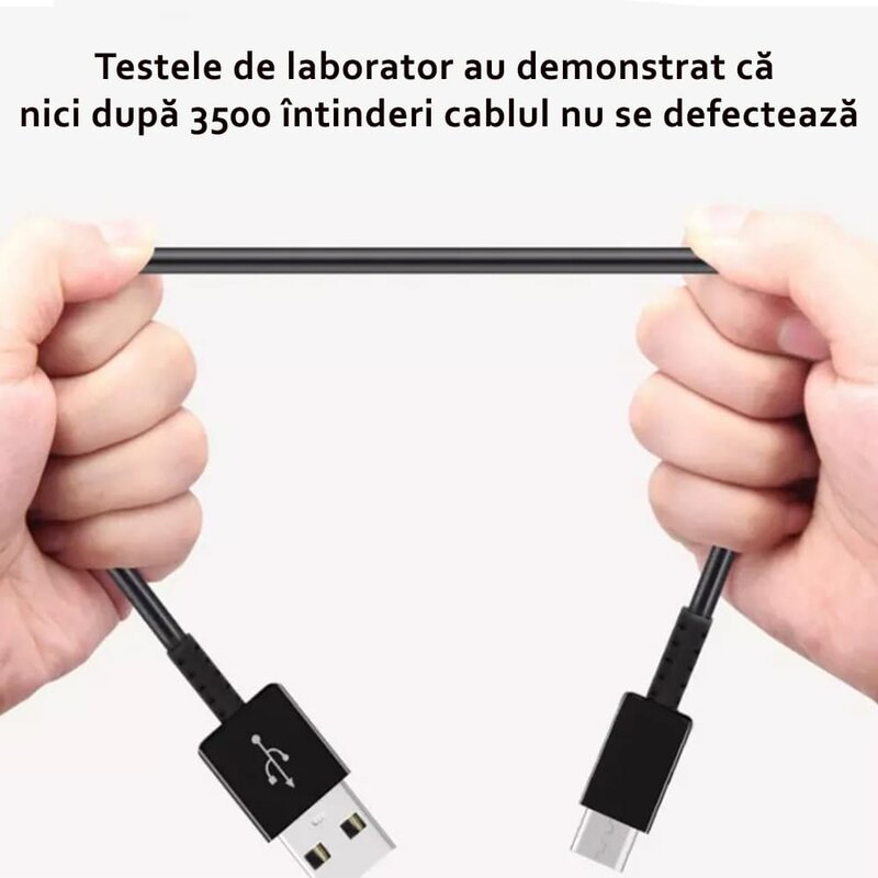 Cablu de date original Samsung, USB-A la Type-C, 1m, negru, bulk, EP-DG970BBE
