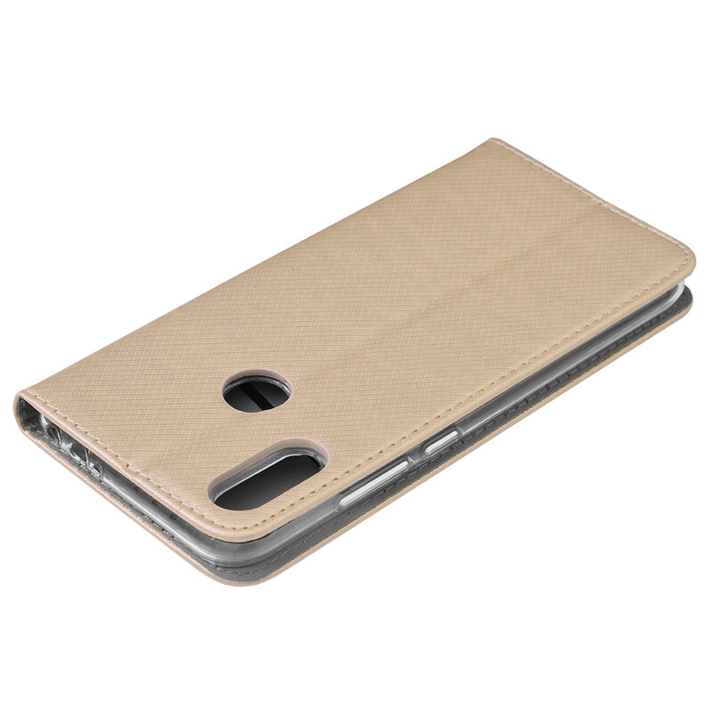 Husa Smart Book Xiaomi Redmi Note 7 Flip Auriu