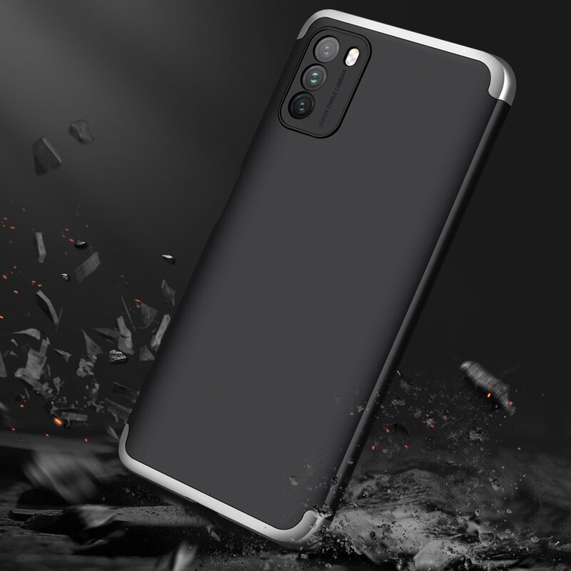 [Pachet 360°] Husa + Folie Xiaomi Poco M3 GKK Original - Negru