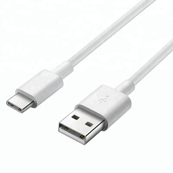 Cablu de date original Xiaomi USB la Type-C, 3A, 1m, alb, bulk