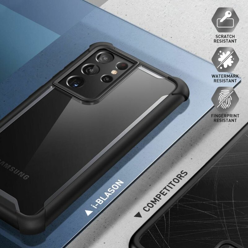 Husa Samsung Galaxy S21 Ultra 5G i-Blason Ares + Bumper - Black