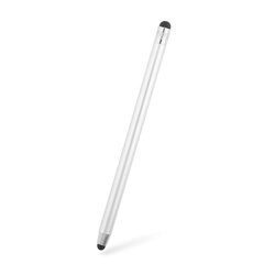 Stylus pen Techsuit, 2in1 universal, Android, iOS, aluminiu, argintiu, JC01