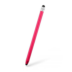 Stylus pen Techsuit, 2in1 universal, Android, iOS, aluminiu, rosu, JC01