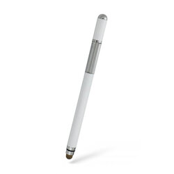 Stylus Pen Techsuit, Universal, Android, iOS, Aluminiu, Alb, JC03