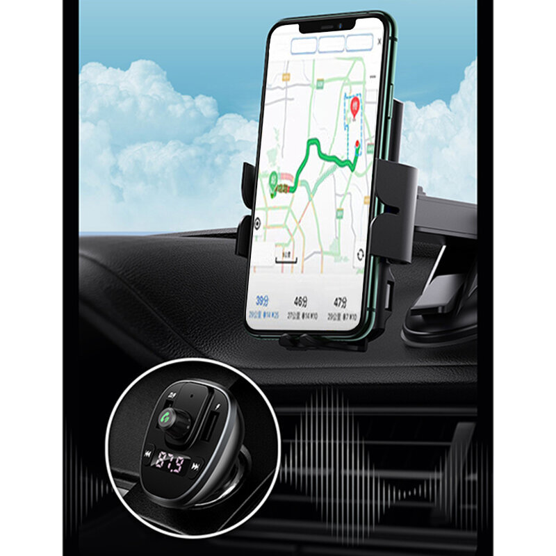 Incarcator auto 2x USB Usams C21, modulator FM, US-CC115