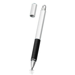 Stylus Pen Techsuit, 2in1 Universal, Android, iOS, Argintiu, JC02