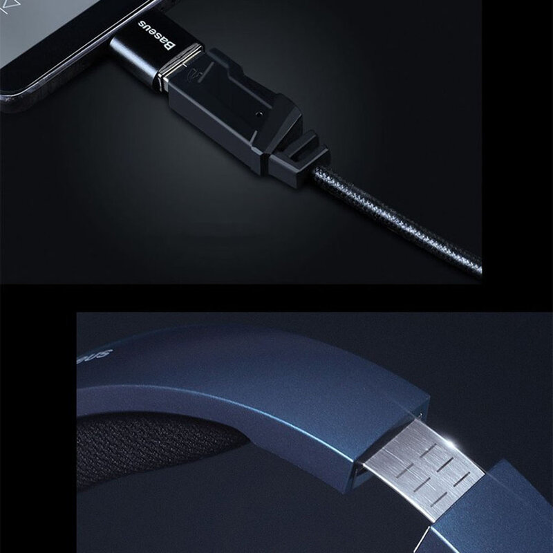 Casti gaming on-ear Baseus cu telecomanda si microfon, albastru, NGD05-03