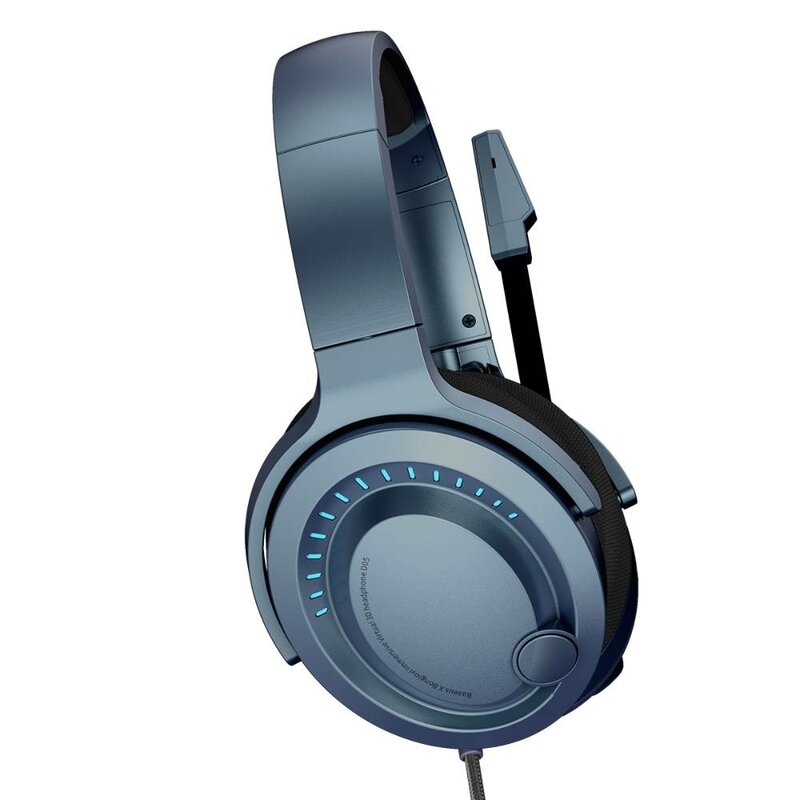 Casti gaming on-ear Baseus cu telecomanda si microfon, albastru, NGD05-03