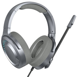 Casti gaming on-ear Baseus cu telecomanda si microfon, argintiu, NGD05-0A