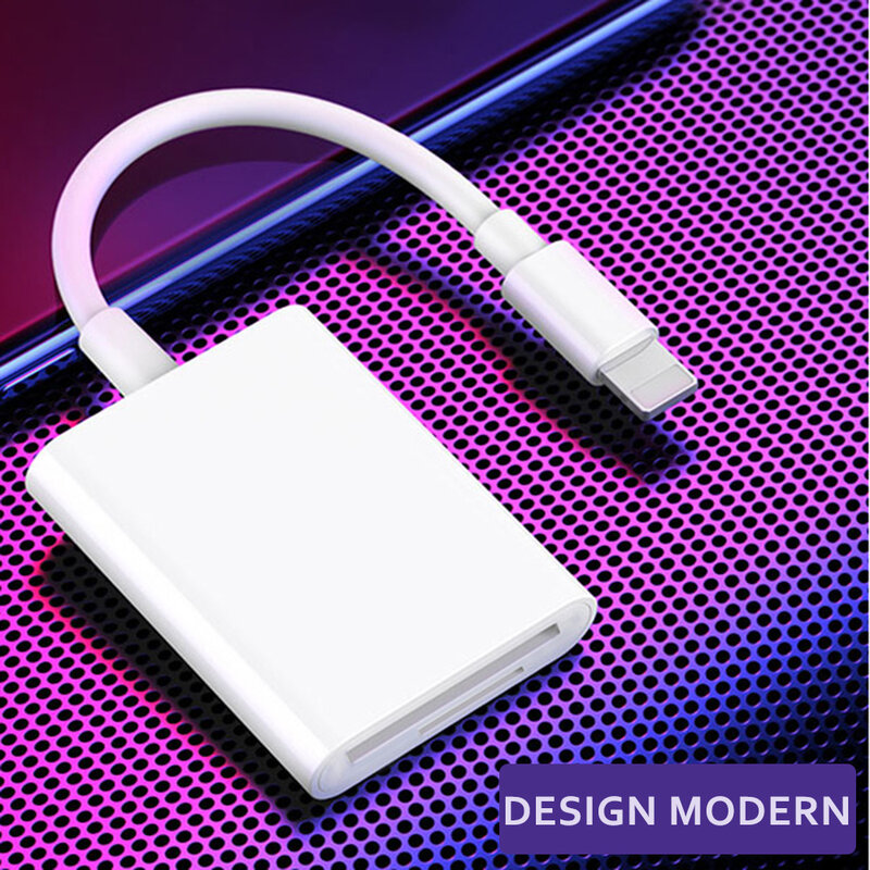 Card reader Lightning la SD, microSD, universal, alb, CRT007