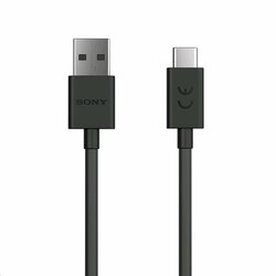 Cablu de date original Sony USB la Type-C, 3A, 1m, negru, bulk, UCB20