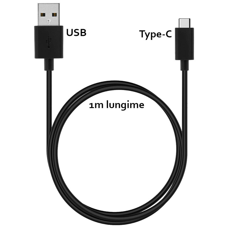 Cablu de date original Sony USB la Type-C, 3A, 1m, negru, bulk, UCB20