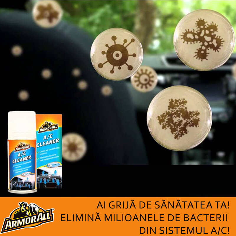 Spray aer conditionat auto Armor All pentru curatare si igienizare, 150ml