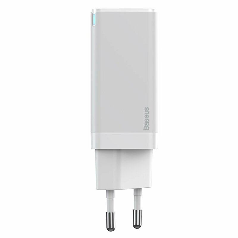 Incarcator priza Baseus USB, Type-C, cablu Type-C 1m, 45W, alb, CCGAN-Q02