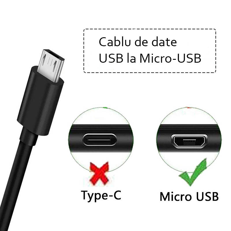 Cablu de date original Samsung USB la Micro-USB, negru, bulk, ECB-DU5ABE
