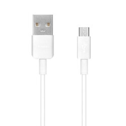 Cablu de date original Huawei USB la Micro-USB, 2A, 1m, alb, bulk, C02450768A