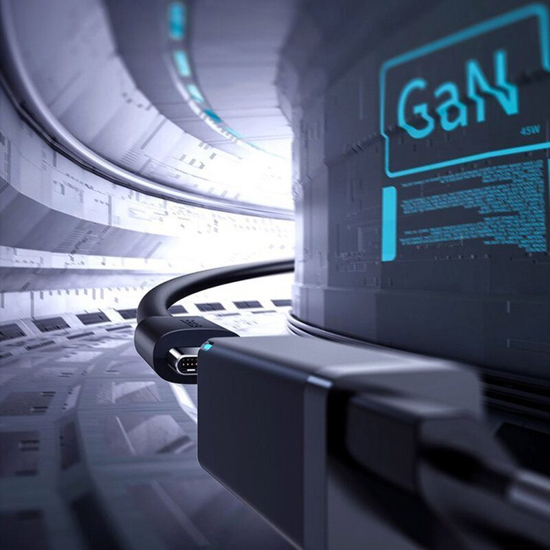 Incarcator priza Baseus USB, Type-C, cablu Type-C 1m, 45W, negru, CCGAN-Q01